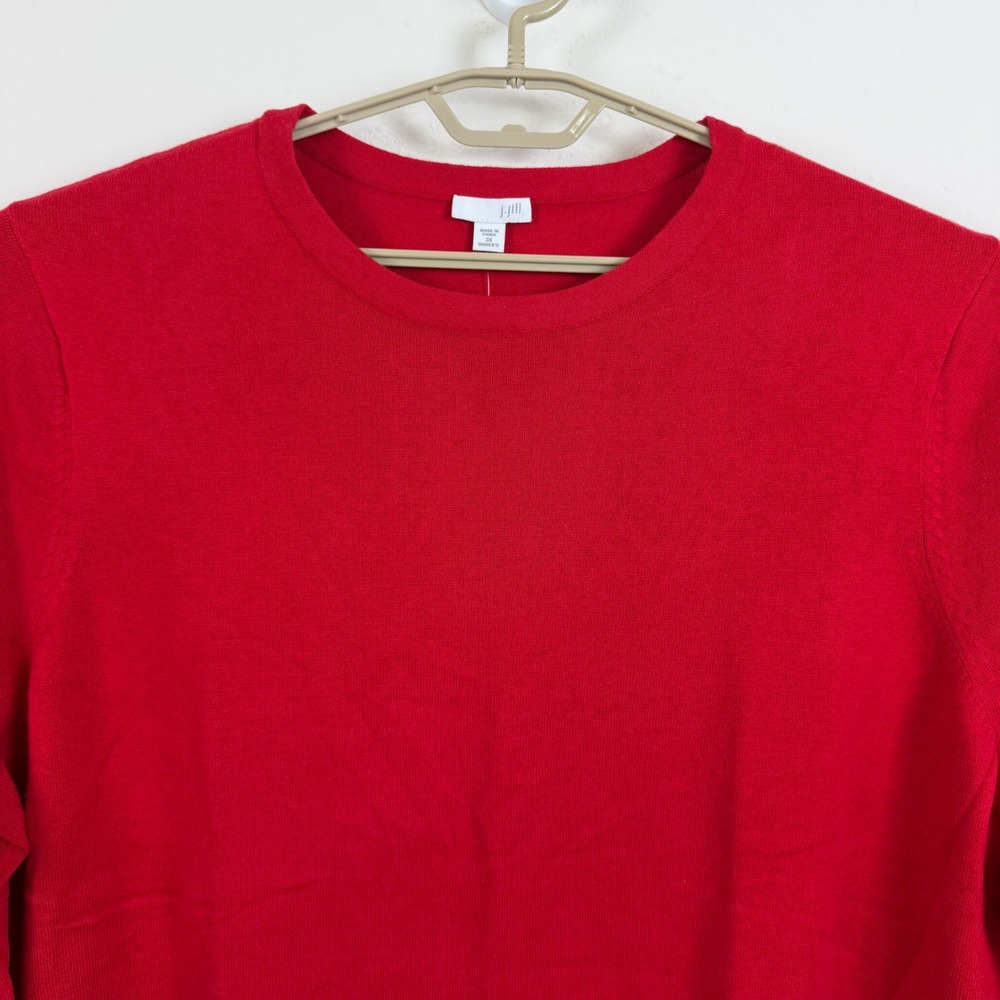 J.Jill Women Red Crew Neck Knit Pullover Sweater 3X Preppy Holiday Christmas - Picture 2 of 9